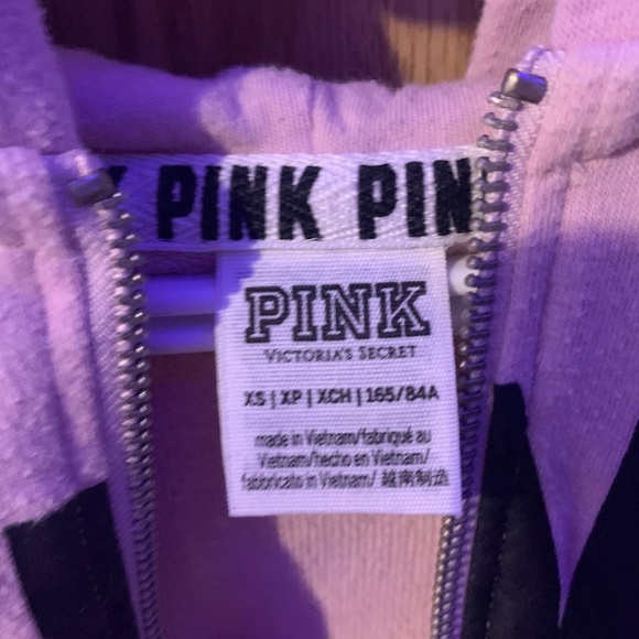 PINK cropped full zip sweater size xs - Picture 3 of 5